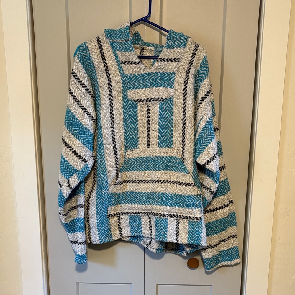 Striped Blue and White Women's Sweater